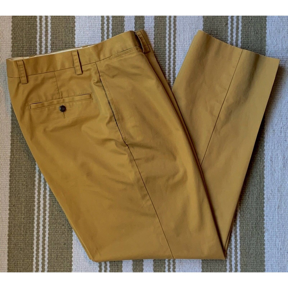 Orvis Men's 34x30 Imitation Gold Flat Front Dress Chinos
